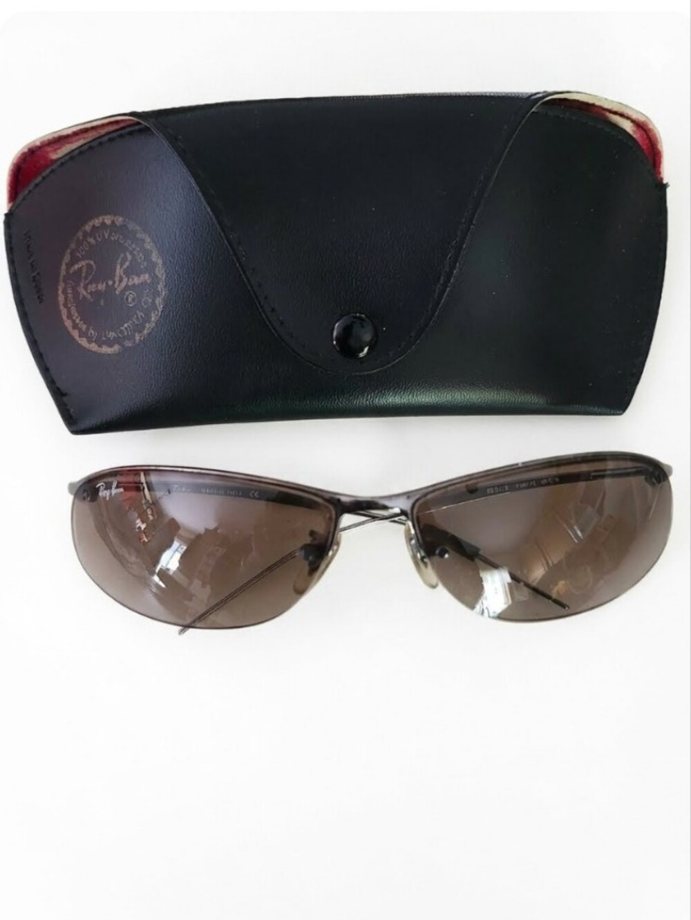 Ray-Ban RB3179 Brown Lens Sunglasses with Black Case